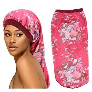 Extra Long Satin Bonnet Sleep Cap Long Bonnet for Braids Hair Loose Cap